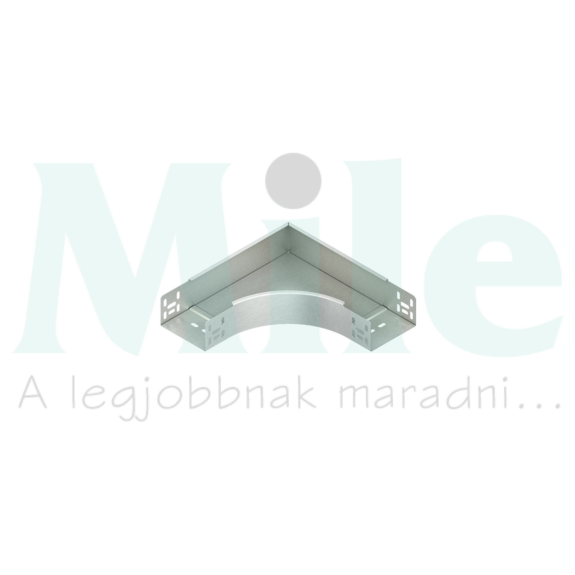 Kábeltálca 90° idom 100mm x 35mm-mag. 90° szalaghorganyzott acél RES 35100 Niedax